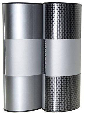 Zauberetui LOGIC gross bicolor carbon-silber Brillenetui Brillenbox Hartschale