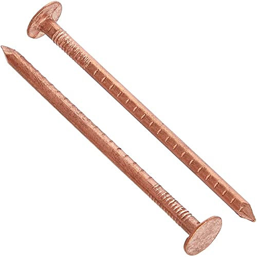 100, 50mm x 3.35mm Copper Clout Roofing Nails - Also Used for Tree Stump Removal - DIY