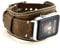 Leotop Compatible with Apple Watch Strap 49/46/45/44/42mm(Series 3 2 1),Genuine Leather Band Bracelet with Stainless Steel Buckle Compatible iWatch Ultra/Ultra 2 Series 10/9/8/7/6/5/4/3/2/1 SE (Coffe)