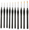 Fine Detail Brushes with Triangular Handles,10 Miniature Brush for Fine Detailing & Art Painting,Acrylic&Nail, Models,Watercolour, Miniatures,Oil, Warhammer Figures.(Golden Maple Series）