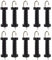 Trintion 10 Pack Electric Fence Handles Insulated Spring Tension Gate Handle for Fencing Black