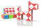 ROXENDA Magic Snake mit 24 Blöcke, Magische Schlange Würfel Twist Puzzle - 3D Fidget Knobelspiele Mitgebsel Kindergeburtstag für Kinder Erwachsene - 1 Pack (Rot)