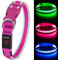 Leuchthalsband Hund, Colaseeme LED Hunde Leuchthalsband, Wasserdicht Hundehalsband Leuchtend, HundeleuchthalsbäNder Aufladbar für Pet Night Walking Safety, rosa L
