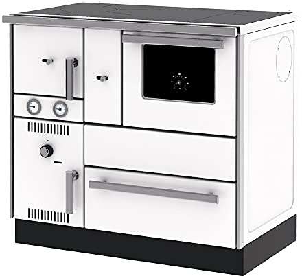 Cuisinière Bois Chauffage (7,44 kW) + Bouilleur (20,1 kW) Sannover 27 kW Blanc