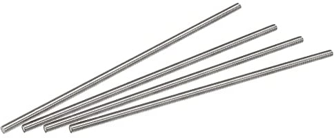 sourcing map 4 Stück Voll Gewindestange M8 x 250mm 304 Edelstahl Rechtsgewinde