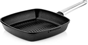 Westinghouse PERFORMANCE SERIES Padella grande 28 cm con manico in acciaio inox per induzione, grill e tutti i piani cottura, padella rivestita, adatta al forno e alla lavastoviglie, in alluminio,