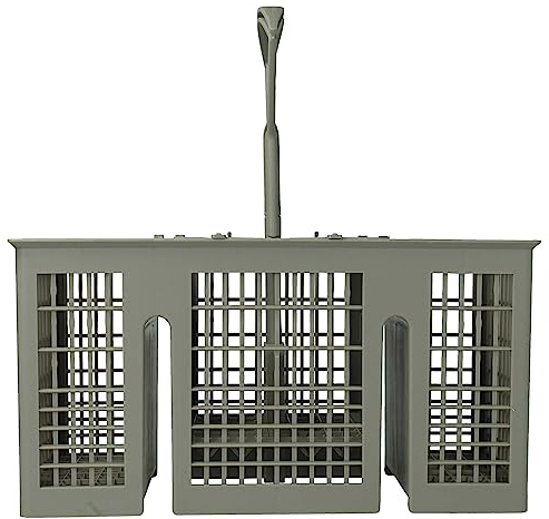 vhbw Cutlery Basket Replacement for Bosch/Siemens 481957 for Dishwashers - With Handle, Grey