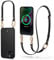 CYRILL by Spigen Classic Charm Mag [Crossbody Case] Compatible with iPhone 14 (2022), iPhone 14 Case with Strap for Women [Premium PU Leather] - Black