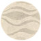 RugVista Badematte Breeze, ∅ 90 cm, Rund, Mittelflor, Anti-Rutsch, Moderner Badteppich, Maschinenwaschbar bis 30°C, 100% Baumwolle, Beige