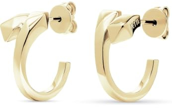 JETTE Damen-Creolen 925er Silber One Size Gelbgold 32025948