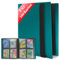 JUSONEY Sammelkarten Album - 160 Pockets Sammelalbum 20 Seiten Pro 4 Pocket mit wasserdichte Türkis Buchdeckel Perfekt zum Sammeln von Karten für MTG Magic,für Match Atta（Türkis）