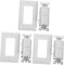 Angoily 3pcs 2 2-position Light Switch Double Light Cover Outlet Dual Dimmer Wall Light Electric Chinese Teapot Light Dimmer Rocker Light Double Dimmer Abs American Style Plate Cover White