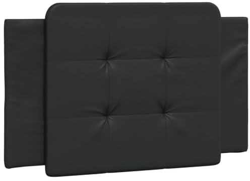 vidaXL Kissen für Kopfteil Zadar, Wandpolster Polsterpaneel Bettkopfteil, Rückenkissen Polsterkopfteil Wandkissen Schlafzimmer, Schwarz 90cm Kunstleder