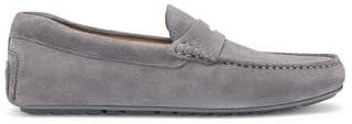 BOSS Herren Noel Mocc Mokassins aus Veloursleder mit Pennyloafer-Detail Größe