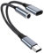 Xinlie Adaptador 2 en 1 Jack USB C de 3,5 mm y Cargador Adaptador Tipo C a Jack Adaptador Auriculares y Cargador USB-C a 3.5mm con iPhone 15/Samsung S24/S23/S22/S21/S20/Hua Wei P40/P30/Honor/Mi 10