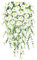 Epaing 2PCS Artificial Hanging Flowers, Artificial Plants Flowers Outdoor, Fake Petunia UV Resistant Artificial Trailing Plants for Hanging Baskets for Home Garden Indoor Outdoor Decor(White)