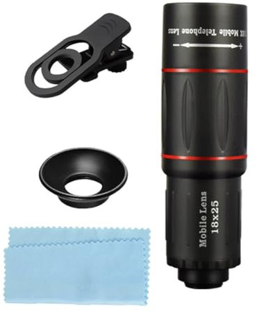 Huudngeje Universal Mobiltelefon Tele -Objektiv 18x Zoom Externe Kameraobjektiv für Konzerte Sport und Reisefotografie