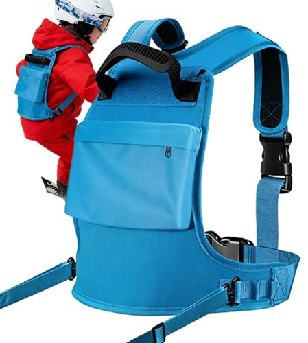 Generisch Ski-Trainingsgurt Für Kinder | Eingebauter Rucksack Für Die Praxis Des Wintersports Mit Übungsleinen | Kinder Ski Und Snowboard Trainingsgurt - Für Und Mädchen Söhne Töchter