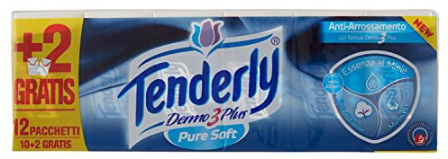 Tenderly – Taschentücher, anti-arrossamento, mit Formel dermo3plus – 12 Packungen 12 Pakete [144 Pakete]