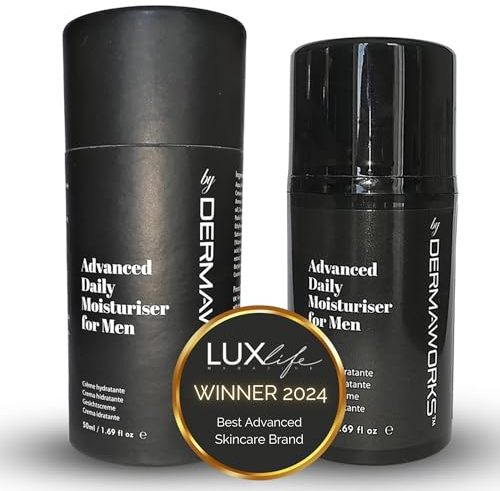 NATÜRLICHE GESICHTSCREME MÄNNER - Feuchtigkeitscreme Gesicht Männer - Hyaluron creme Gesicht mit Vitamin E & Schwarzes Johannisbeeröl – Anti Falten Creme & After Shave Balsam Moisturizer – DERMAWORKS