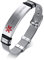 VNOX Edelstahl personalisierte Engravable Name Ice Medical Alert ID einstellbar Armband SOS Notfall speziell für Männer Frauen