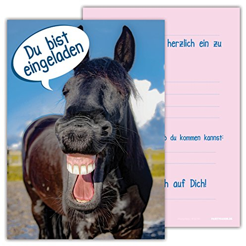 Partycards Einladungskarten Kindergeburtstag Mädchen und Junge, 12 Stück, Postkartenformat A6, Kinder Einladungskarten Geburtstag, Einladungskarten Kindergeburtstag Junge