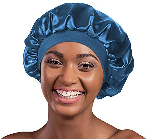 Alnorm Hair Sleeping Bonnet Wraps for Women Satin Cap for Locs Green