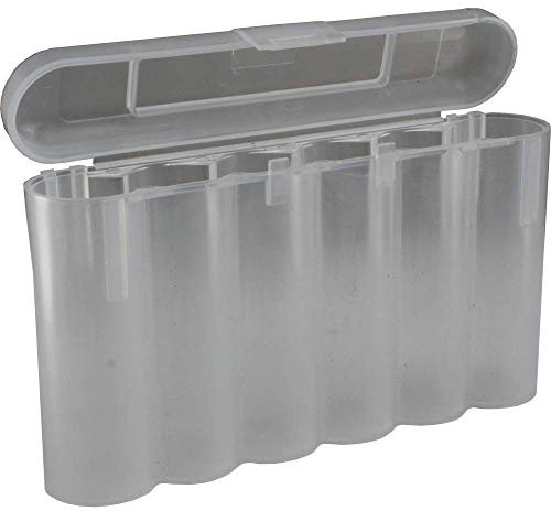 Birdz 1 Clear 18650 & CR123A 6 Battery Holder Storage Case for 18650 Batteries