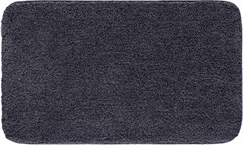 Grund Badvorleger 27 mm, sehr weich und saugfähig, rutschfest, Melange, Badematte 80 x 140 cm, Granit