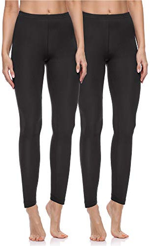 Merry Style 2er Pack Leggings Damen Baumwolle für das ganze Jahr Bequeme Leggings Blickdicht Damen Ideal für Yoga Sport Gym und Freizeit MS10-198 MS10-198 (Schwarz/Schwarz, M)
