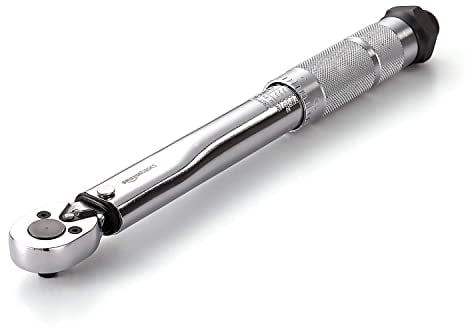 Amazon Basics Llave de trinquete dinamométrica de 1/4 pulgadas , 3.95-22.5 Nm, 35-200 in.-lb