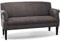 CAVADORE 3-Sitzer Küchensofa Malm, Sitzbank für Küche oder Esszimmer in Lederoptik, Inkl. Armteilverstellung, Federkern und moderner Kontrastnaht, 182 x 97 x 78, Mikrofaser: grau