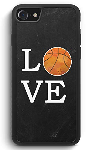 MUNIQASE Love Basketball - Silikon Hülle für iPhone SE 2020 - Motiv Design Sport - Cover Handyhülle Schutzhülle Case Schale
