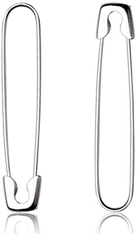 BETOY Ohrring, 1 Paar Sicherheitsnadel Form Ohrringe stud, s925 Sterling Silber Ohrstecker Punk, Für weibliche Mädchen/Damen Persönlichkeit Mode