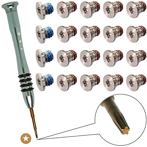 Lot de 2 vis de rechange avec tournevis pour MacBook Pro 13 ou 15 Retina Display A1398 A1425 A1502 2012–2015, coque inférieure P5 Pentalobe Kit d'outils de réparation pour ordinateur portable PC