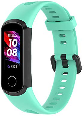 Yikamosi Compatibile con Huawei Band 4/Honor Band 5i Cinturino,Sgancio Rapido Silicone Chiusura in acciaio inossidabile Cinturino di Ricambio per Huawei Band 4/Honor Band 5i,Menta