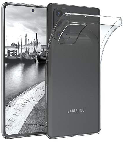 EAZY CASE Hülle kompatibel mit Samsung Galaxy Note 20 / Note 20 5G Schutzhülle Silikon, Ultra dünn, Slimcover, Handyhülle, Silikonhülle, Backcover, Durchsichtig, Klar Transparent