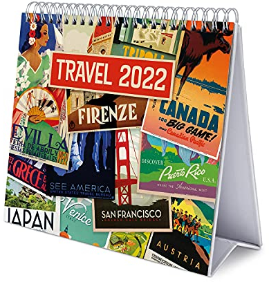 Grupo Erik Tischkalender 2022 - Travel Kalender 2022 Tischkalender - Tischplaner 2022 Planer 2022, CS22027, Bunt