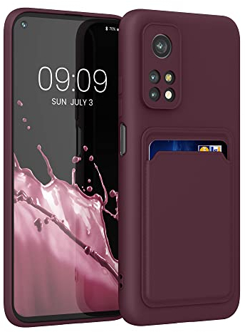kwmobile Handyhülle kompatibel mit Xiaomi Mi 10T / Mi 10T Pro Hülle - Handy Cover mit Fach für Karten - in Tawny Red