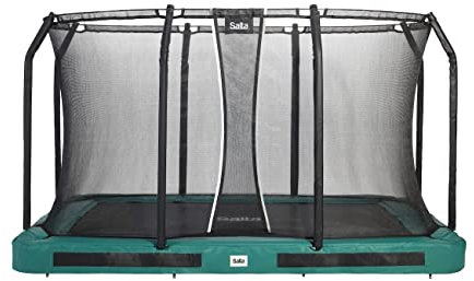 Salta Premium Ground - Bodentrampolin mit Sicherheitsnetz - Rechteckig - 214 x 153 cm / 305 x 214 cm / 366 x 244 cm (366 x 244 cm, Grün)