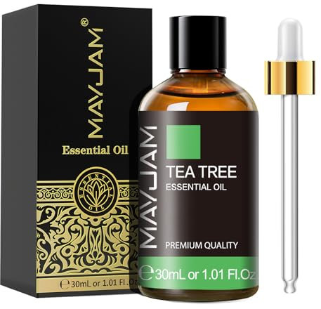 MAYJAM Aceite Esencial de Árbol de Té 30ml, Aceite de Árbol de Té para difusor, Humidificador, Bricolaje, Hogar, Armarios
