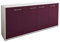 Lqliving Kommode Sideboard Elana, Korpus in Weiss matt, Front im trendigem Lila (180x79x35cm), inkl. Metall Griffen, Made in Germany