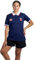 Football England Ladies Half Sleeve T-Shirt | Button Down Collar Style | Embroidered Logo | Navy Blue Size M