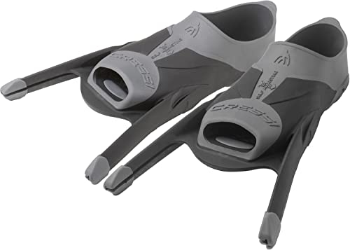 Cressi Gara Turbo Foot Pocket, Schuhe Flossen mit austauschbarem Blatt, Adult Unisex, Schwarz/Grau, 40/41