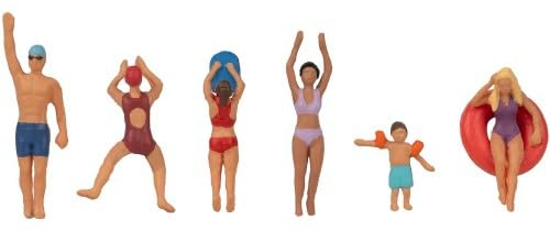 FALLER 151687 - Beim Baden und Schwimmen - Spur: H0 - Figuren & Ausschmückungen für Modelleisenbahnen - Maßstab: 1:87