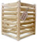 Gartenwelt Riegelsberger Moderner Komposter Single ca. 80x80 cm Höhe 100 cm aus Lärchenholz Massivholz Steckkomposter Kompostsilo Holzkomposter Stecksystem