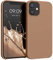kwmobile Carcasa Compatible con Apple iPhone 12 Mini Funda - Case TPU y Silicona antigolpes - Apto Carga inalámbrica - café Capuchino