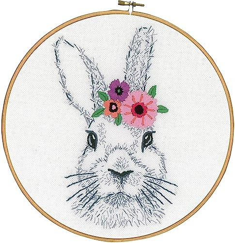 Vervaco Kit à broder Lapin with flowers