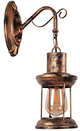 AIRTWESD Applique Industrielle Vintage Métal Couvercle en Interieur Appliques Murales Ancienne Rustique Rétro Chevet Lampe (No Bulb)