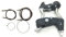 AARNAV 1 Pair Bicycle Brake Levers Hand Brakes Universal Cycling Brake Lever Handles Handlebar Aluminum Alloy Brake Lever and Cables for MTB Mountain Bike Road (Silver Alloy Lever Set With Cables Set)